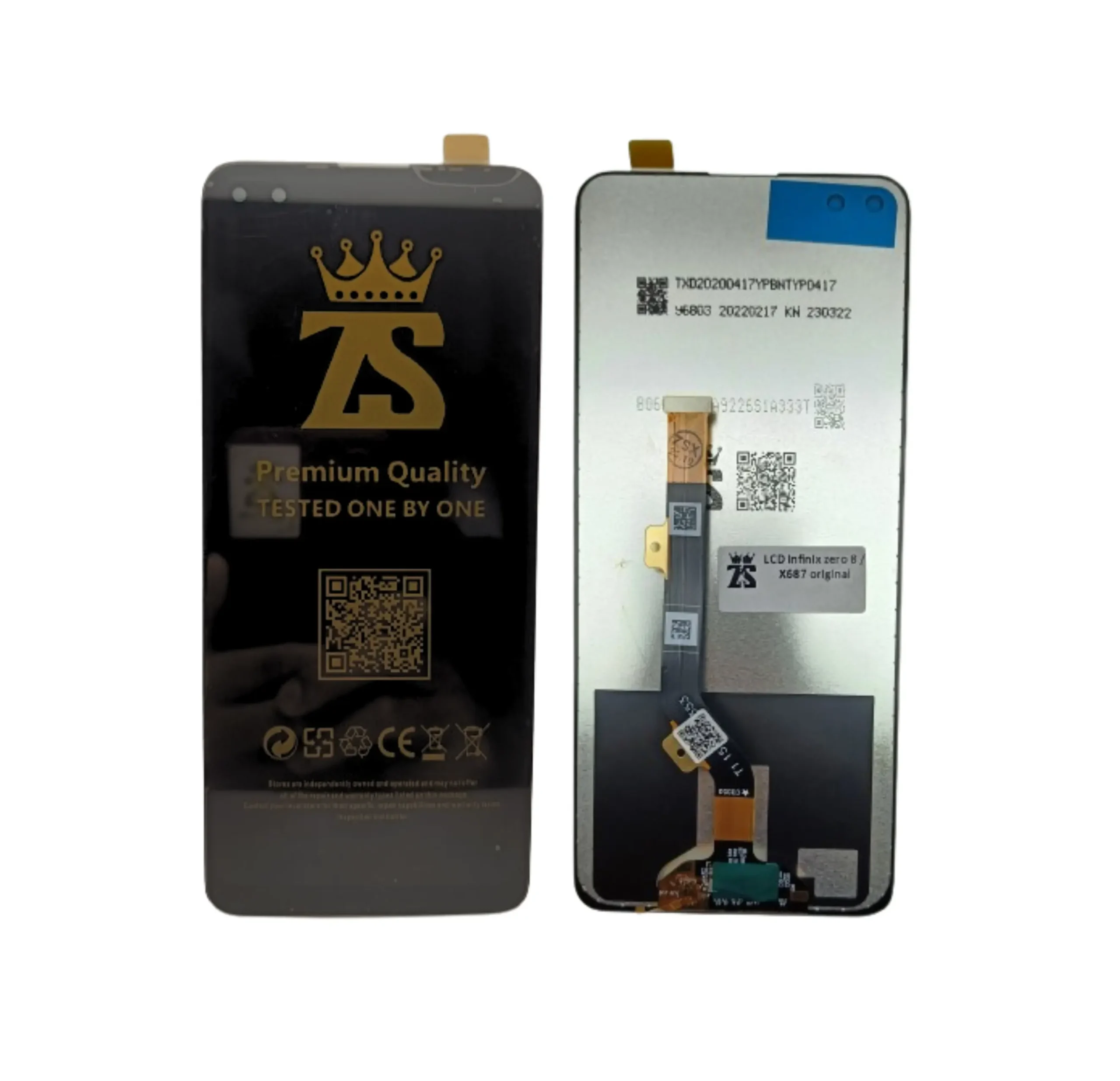 LCD HP Infinix Zero 8 X687 8i X687B InCell Full Touchscreen Universal – QC Tested Zevan Sparepart